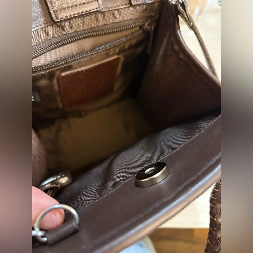 Brighton Croc-Embossed‎ Leather Crossbody Bag 7.5